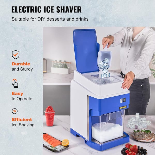 VEVOR 20-100 KG/24H Electric Ice Machine Snow Flake Maker Crusher