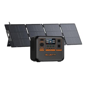 1000W Continuous/2000W Peak Output Power Station AC70P Push Button Start LiFePO4 Battery Generator + 200W Solar Panel