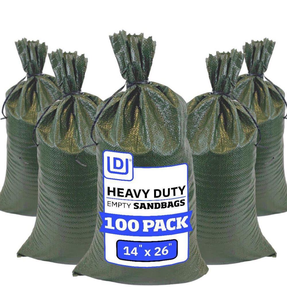 14 in. x 26 in. Green Woven Sand Bags with Tie String (100-Pack) price history on PriceWatchPro