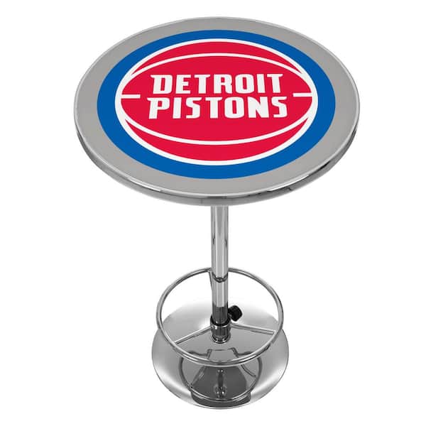 Trademark NBA Detroit Pistons Chrome Pub/Bar Table