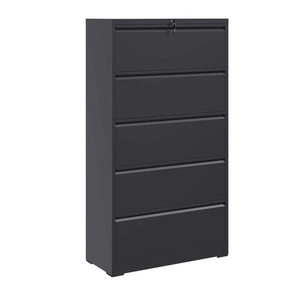 35.43 in. W x 64.1 in. H x 15.75 in. D Steel Storage Cabinet Locker with 5-Drawer in Black price history on PriceWatchPro
