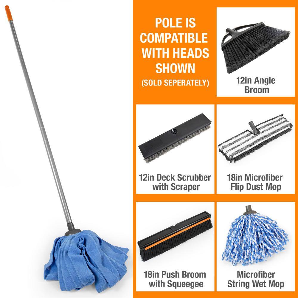 Blue Microfiber String Mop Head with Gray Handle