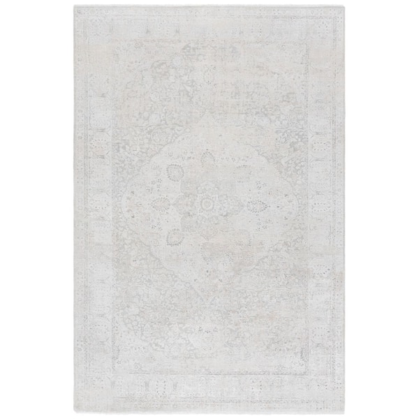 Centennial 6 ft. x 9 ft. Light Gray/Beige Medallion Area Rug