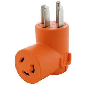 Locking Adapter Generator/ RV/ Range 14-50P Plug to L6-30R 3-Prong 30 Amp 250-Volt Locking Female Adapter