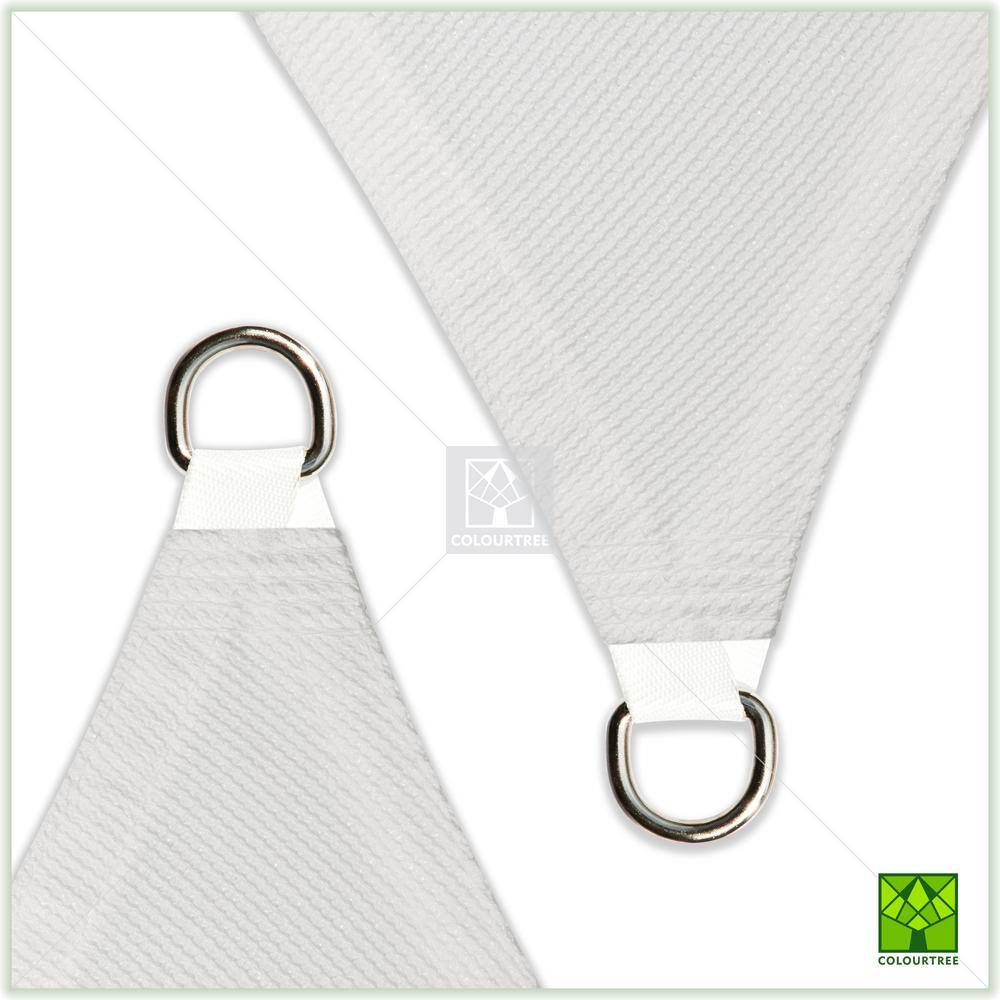 White HDPE Mesh Right Triangle Sun Shade Sail 10' x 10' x 14'