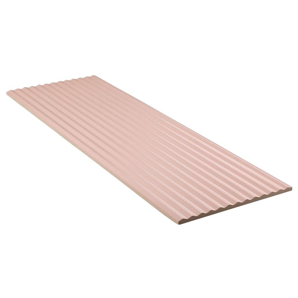 Blush Pink Matte Ceramic Rectangular Wall Tile