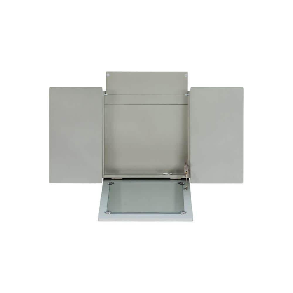 Silver Butterfly 39" Vanity Set with Padded Stool and Flip Top Mirror