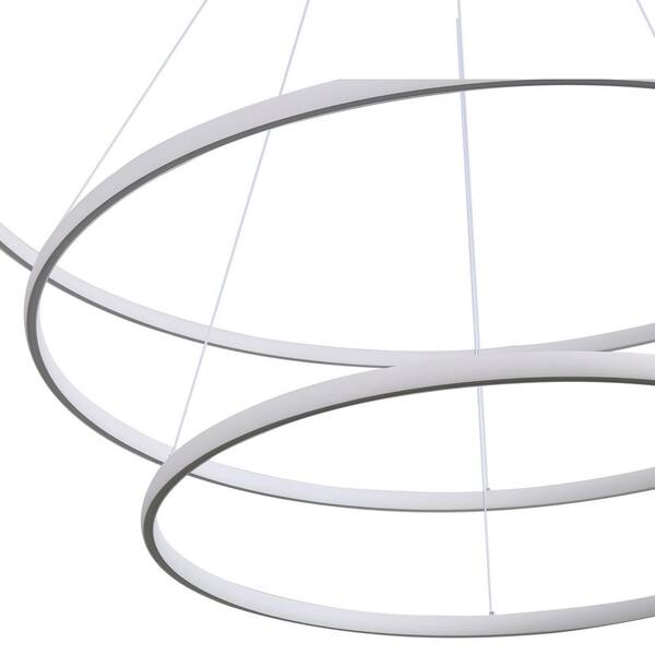 Golden Lighting - Veritas 3 light dimmable integrated LED Sand White Chandelier for Bedroom, Dining, Foyer, Hall, Kitchen, Living