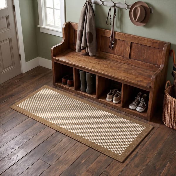 Olympia 2 ft. x 5 ft. Starch Machine Washable Runner Rug