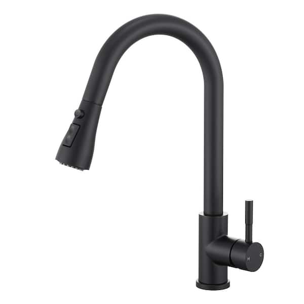 Flynama Single Handle Surface-Mounted Pull Out Sprayer Kitchen Faucet