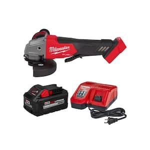 M18 FUEL 18-Volt Lithium-Ion Brushless Cordless 4-1/2 in./5 in. Grinder with Paddle Switch with 8.0 Ah Starter Kit