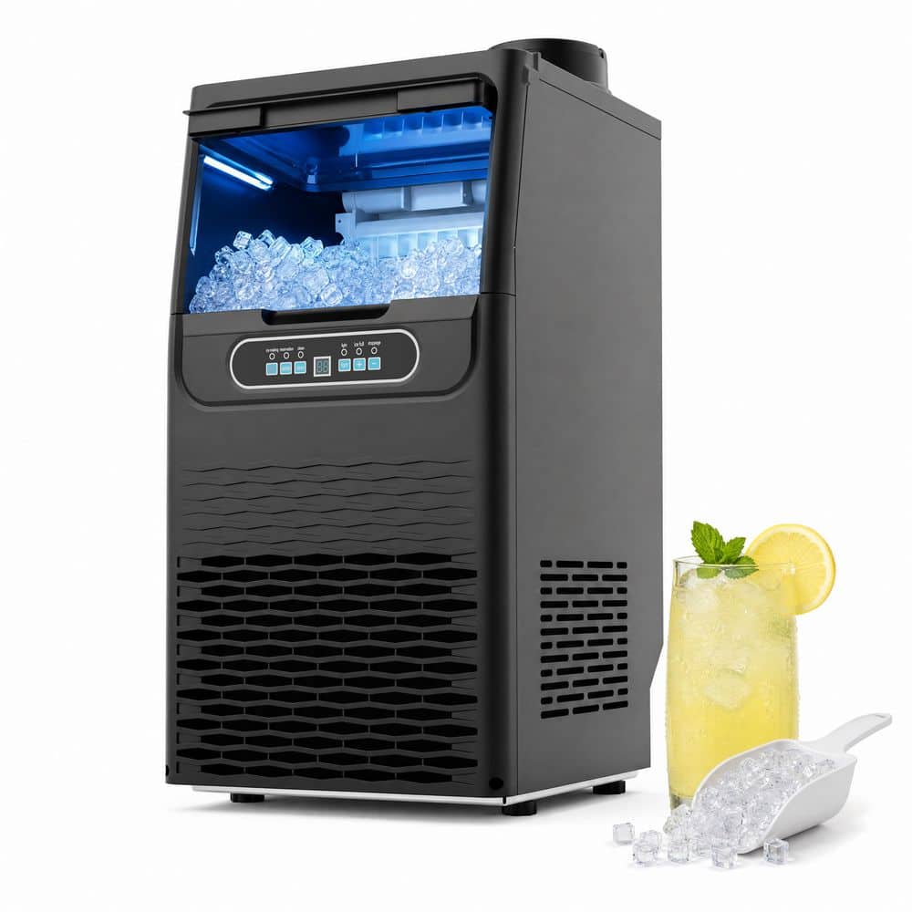 13.5 in. Commercial Ice Maker,Freestanding Black Ice Maker, Full Size Cubes with 18 lbs. Storage,100 lbs./24 H price history on PriceWatchPro