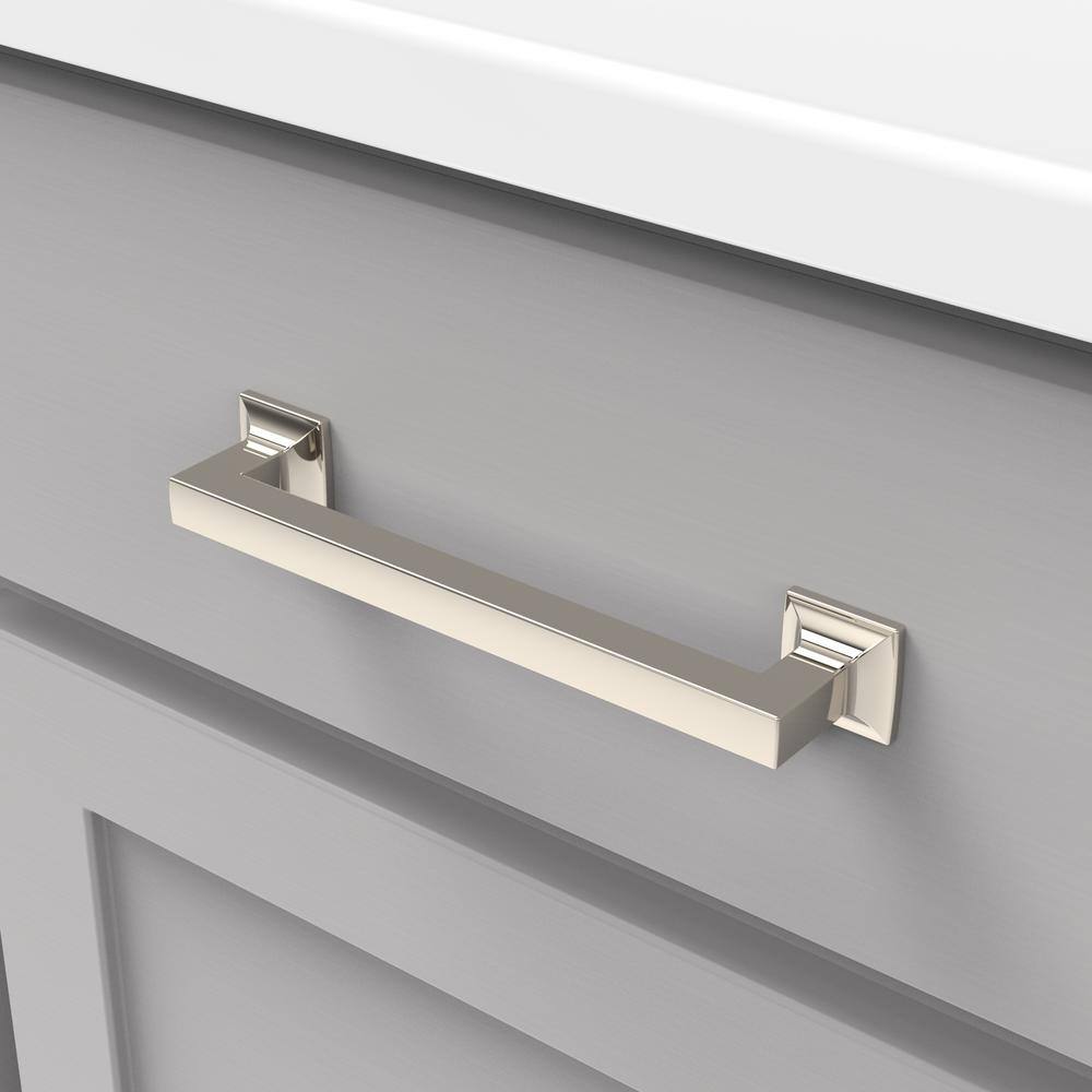 Polished Nickel Modern Kitchen Cabinet Handle with Mounting Hardware