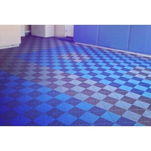 Ribtrax Smooth Home 12 in. W x 12 in. L Royal Blue Polypropylene Tile Flooring (10-Pack)
