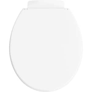 Highline Quiet-Close Round Closed Front Toilet Seat in White (2-Pack)
