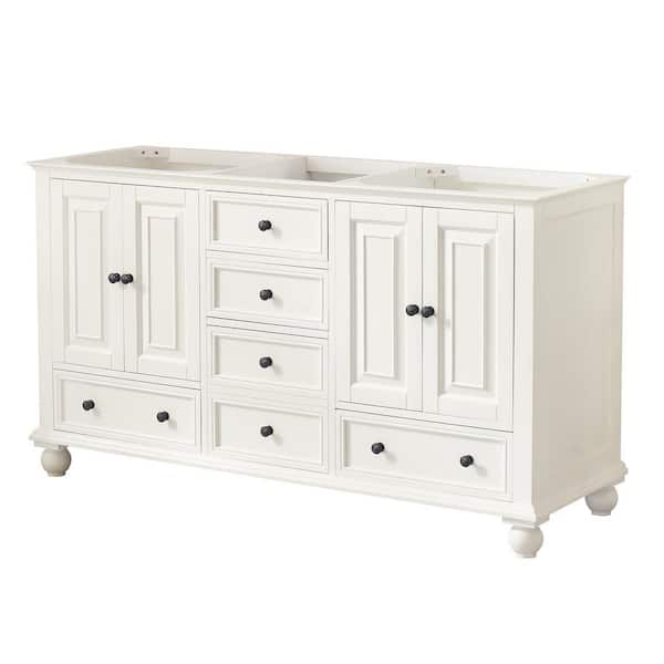 Thompson 60 in. Bath Vanity Cabinet without Top in French White