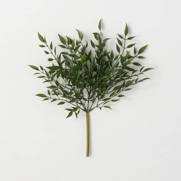 SULLIVANS Artificial 14 in. Leafy Green Ruscus Leaf Bush