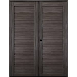 MMI Door 72 In. X 80 In. Half Louver 1-Panel Unfinished Pine Wood Right ...