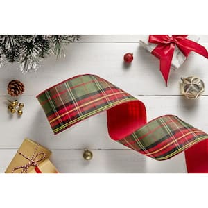 15 ft by 4 in Woodmoore Plaid Ribbon Roll