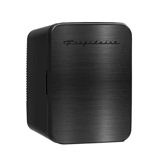1.5 cu. ft. 15-Can Retro Mini Refrigerator in Black Stainless Steel