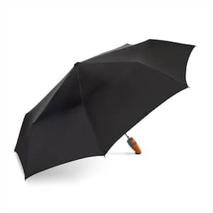 42 in. Auto Open Black Polyester Vented Compact Umbrella