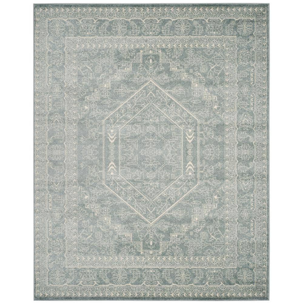 Adirondack Slate/Ivory 8 ft. x 10 ft. Border Medallion Area Rug price history on PriceWatchPro