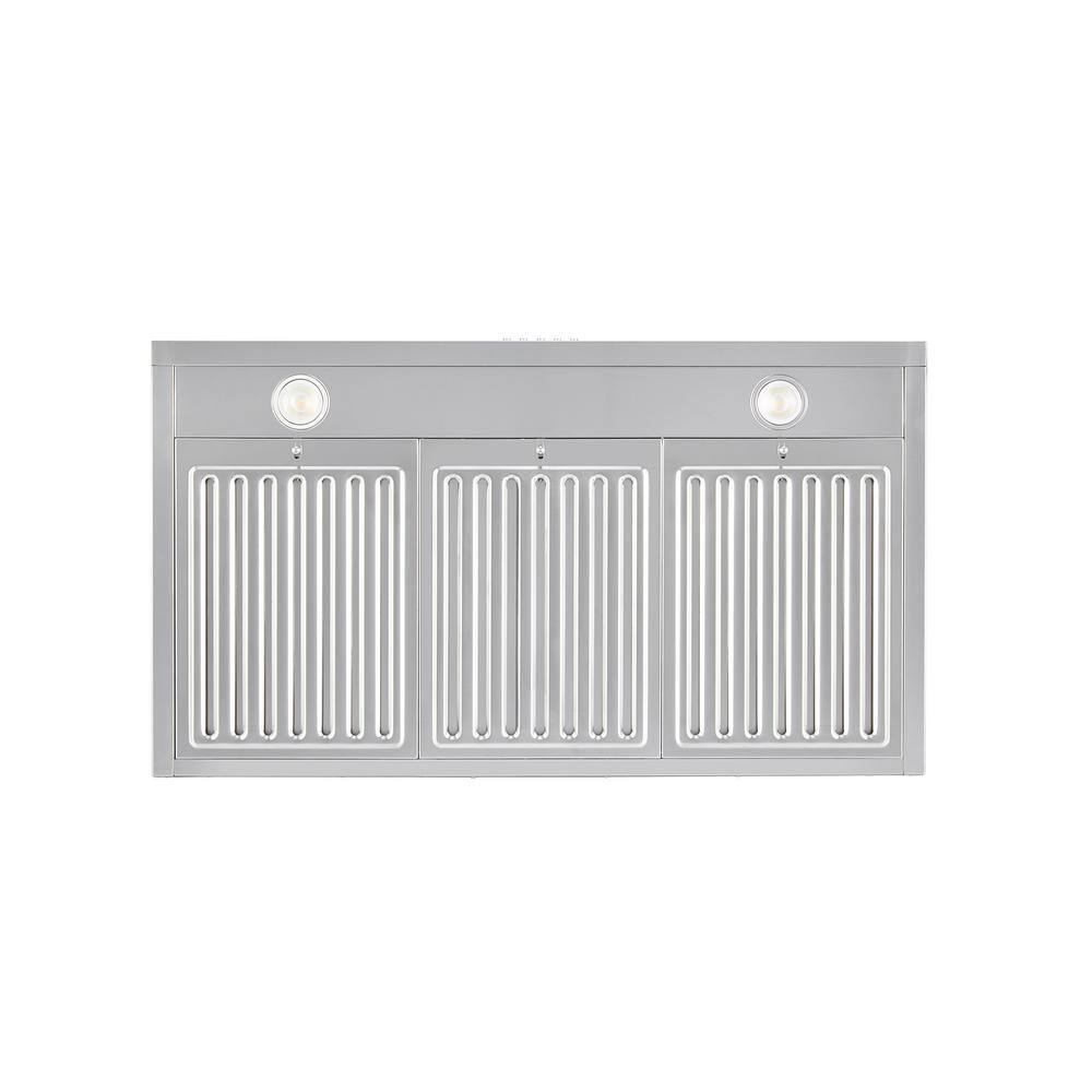 36-Inch Stainless Steel Wall Mounted Range Hood with LED Lights
