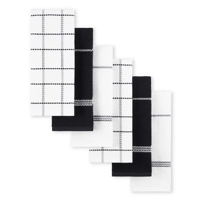 New KitchenAid Tea-Towels x2 Black with White Squares – Wild