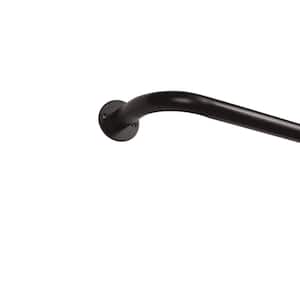 Holden 82.5 in. - 120 in. Adjustable Length Wrap Around Single Curtain Rod Kit in Matte Bronze