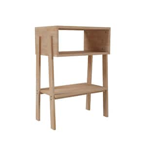 Freemont 25 in. Wide Natural 2 Shelf Scandinavian Inspired Accent Bookcase
