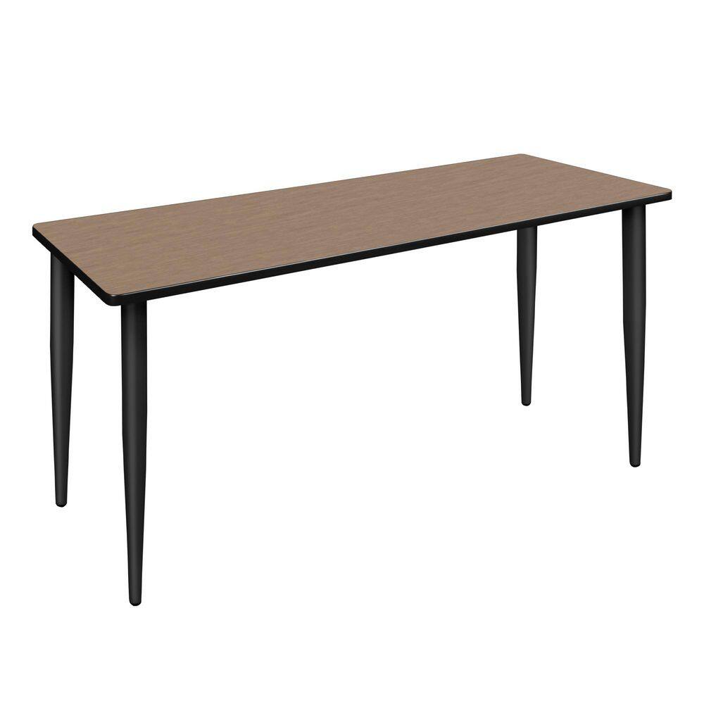 Kahlo 60 in. x 24 in. Noble Oak Top Training Seminar Table Desk, Black Tapered Legs price history on PriceWatchPro