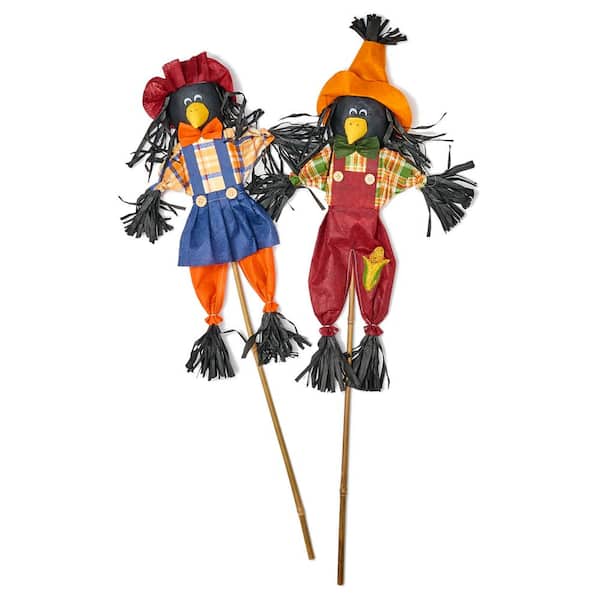 Unbranded 36 in. Crow on Stick (Set of 2)