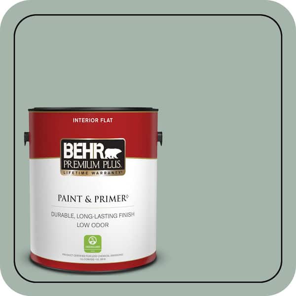 BEHR PREMIUM PLUS 1 gal. #460E-3 Smokey Slate Flat Low Odor Interior Paint & Primer
