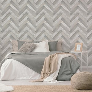 Rustic Parquet Natural and Gold Removable Wallpaper Sample