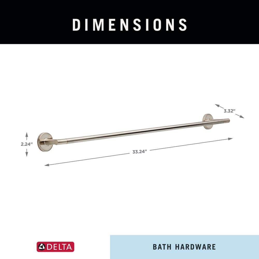 Modern Stainless Steel Wall Mounted 30-inch Towel Bar