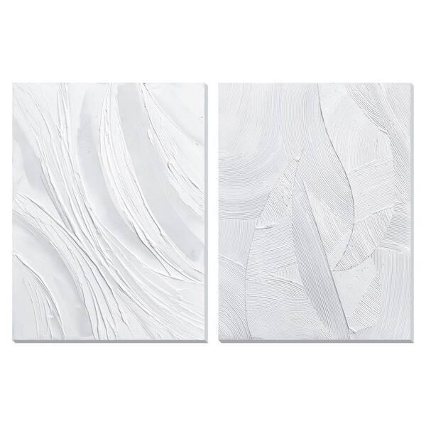 Classy Art 2-Piece Unframed Mixed Media Abstract Wall Art 48 in. x 32 ...