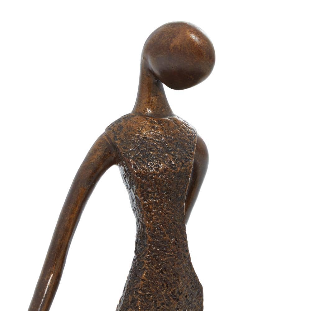 Bronze Family Sculpture with Textured Finish, 15" Tall