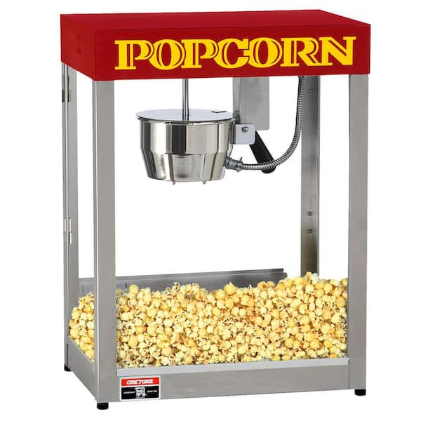 Paragon Theater Pop 8 oz. Red Stainless Steel Countertop Popcorn Machine  1108110 - The Home Depot