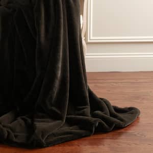 Brown Polyester Throw Blanket
