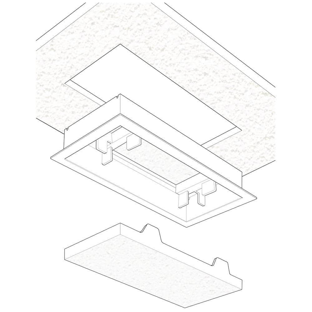 Modern White ABS Wall and Ceiling Vent Cover, 10x6 Inch