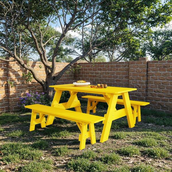 Reviews for Wildridge Heritage 72 in. Lemon Yellow Rectangle HDPE
