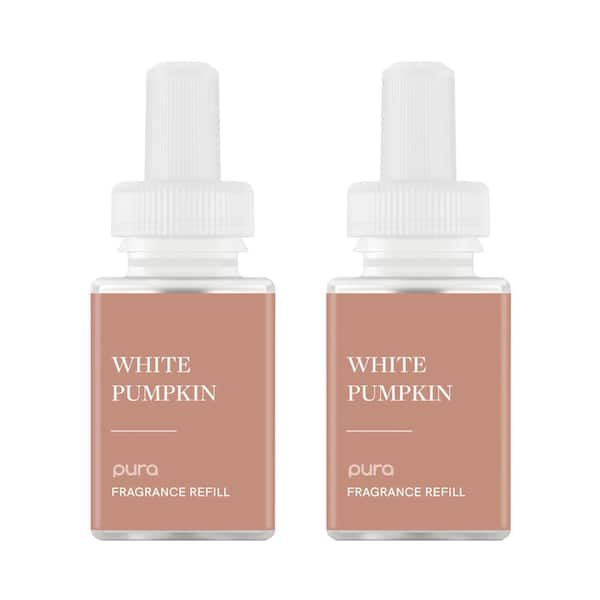 Pura White Pumpkin - Seasonal Home Fragrance Refill For Smart Fragrance Diffusers - Up to 120-Hours Per Vial (2-Pack) Orange