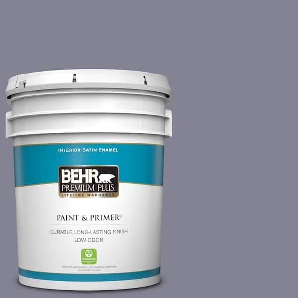 BEHR PREMIUM PLUS 5 gal. #BNC-19 Formal Affair Satin Enamel Low Odor Interior Paint & Primer