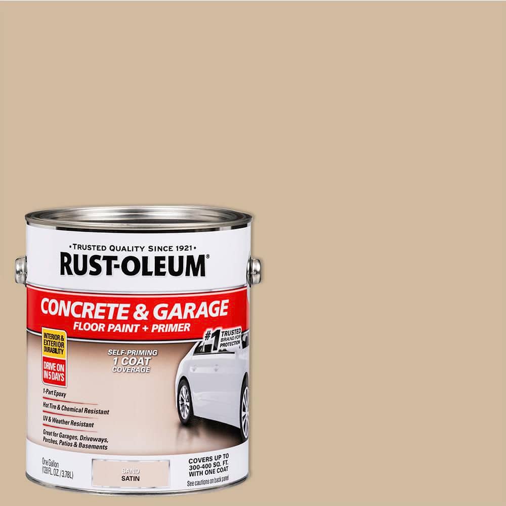 WHAT WE WANT× TENtoTEN × pastime Rust-Oleum 1 gal. Sand Satin 1-Part Epoxy Concrete Floor