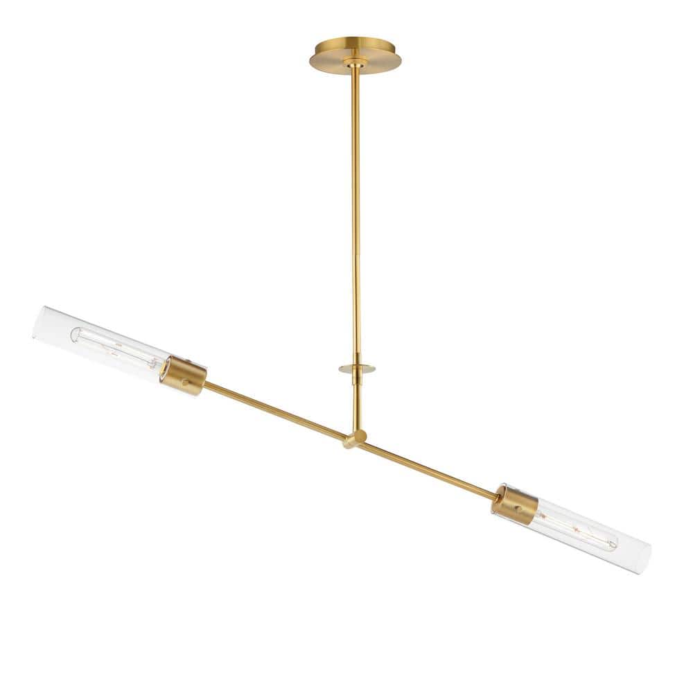 Equilibrium 2-Light Satin Brass LED Pendant Light price history on PriceWatchPro