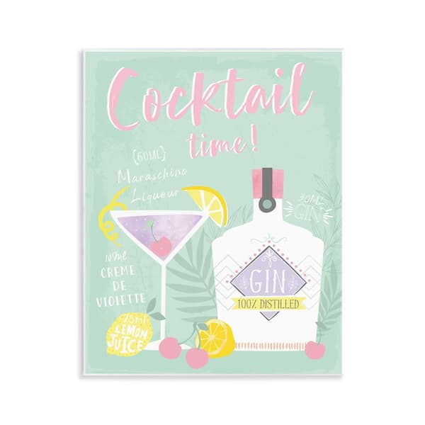 Stupell Industries Cocktail Time with Recipe by Angela Nickeas Unframed Food Graphic Art Print 14 in. x 11 in.