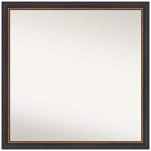 Ashton Black 28.5 in. x 28.5 in. Non-Beveled Classic Square Wood Framed Wall Mirror