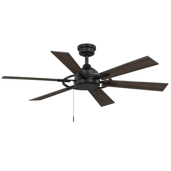 Home Decorators Collection Makenna 52 in. Indoor/Covered Outdoor Ceiling Fan in Matte Black