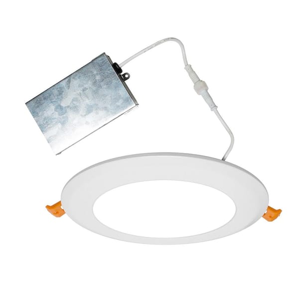 Unbranded Edgelit 6 in. Round White Powder Coat Integrated LED Recessed Kit in 4000K