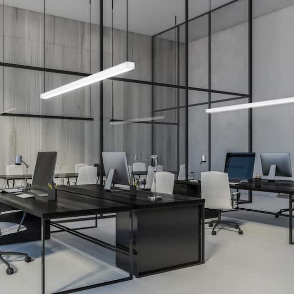 8 ft. 100-Watt Integrated LED White Shop Light Fixture Architectural Linear Light Adjustable 3000K-6500K, Up to 11500LM